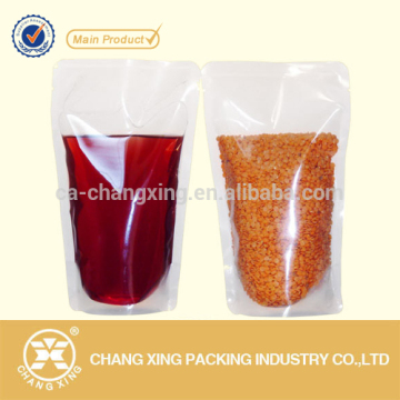 packaging Liquids or Food Sterilizer Retort bag transparent stand up pouch