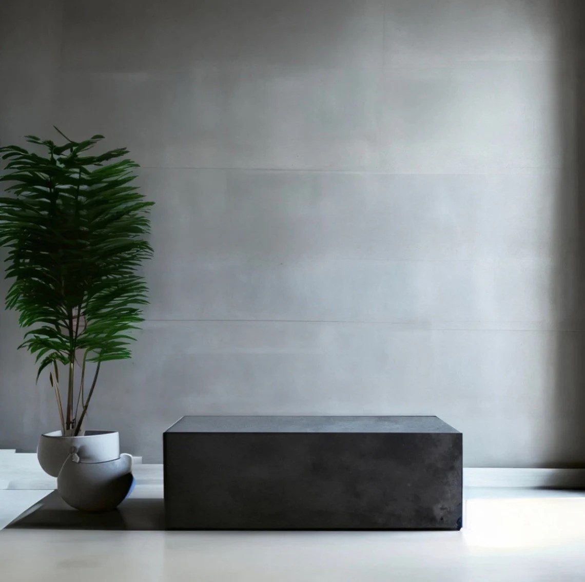 Modern simple square outdoor concrete table