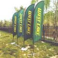 Free Design Advertising Polyester Knitted Beach Flags