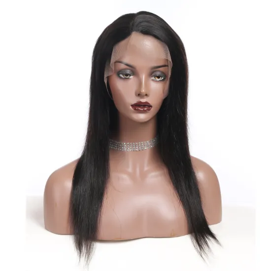 100 Virgin Malaysian Hair Pre Plucked Silky Straight Lace Front Wig Natural Color Malaysian Virgin Lace Frontal Human Hair Wig