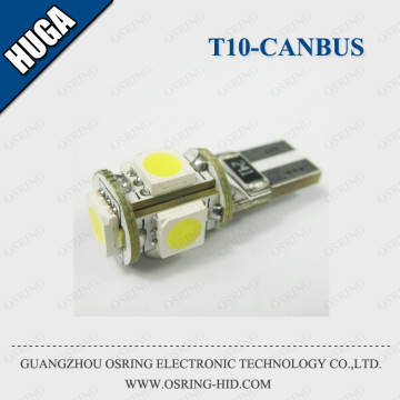 OSRING car lamp lighting 5smd 5050 high power led light T10 canbus lamp