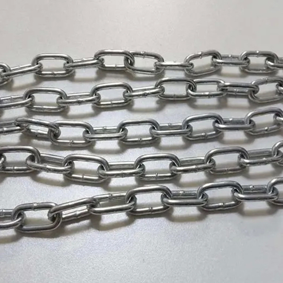 Din763 chaîne de liens en acier inoxydable standard