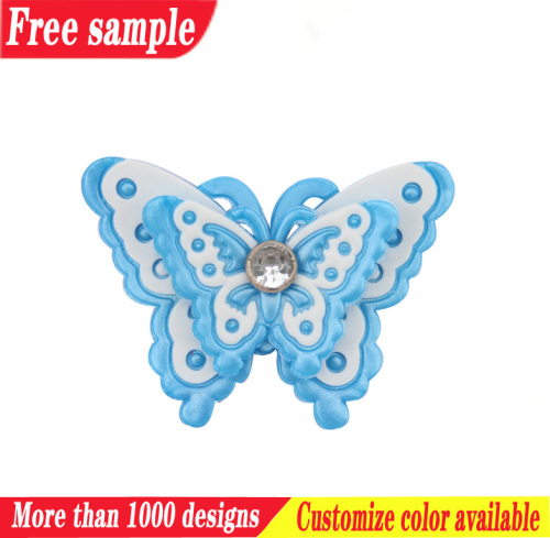 Colorful butterfly rhinestone sandals decoration metal flower accessory