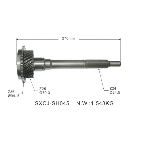 Customized Manual Auto Parts Input Output Middle Gear Shaft OEM for Ford Transit