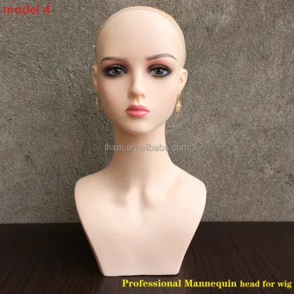 2023 PVC Female Mannequin Head - Asian Mannequin Head with Shoulders for Display