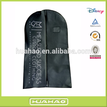 non woven suit cover with clear window,name slot&stronger zipper