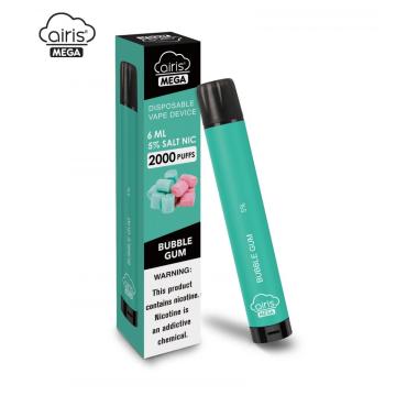 Disposable Vaporizer 2000puffs Juice Flavors Airis Mega