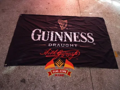 Guinness darught beer flag Bar promotions banner custom Guinness banner polyester flag