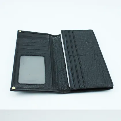 Natural Cow Leather Long Wallet Men