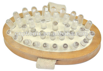 Round Shape Wooden Massager with Plastic dot and Belt