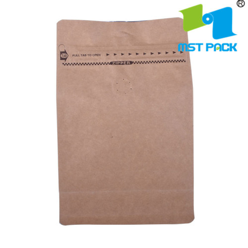 zip top custom printed biodegradable kraft paper bag