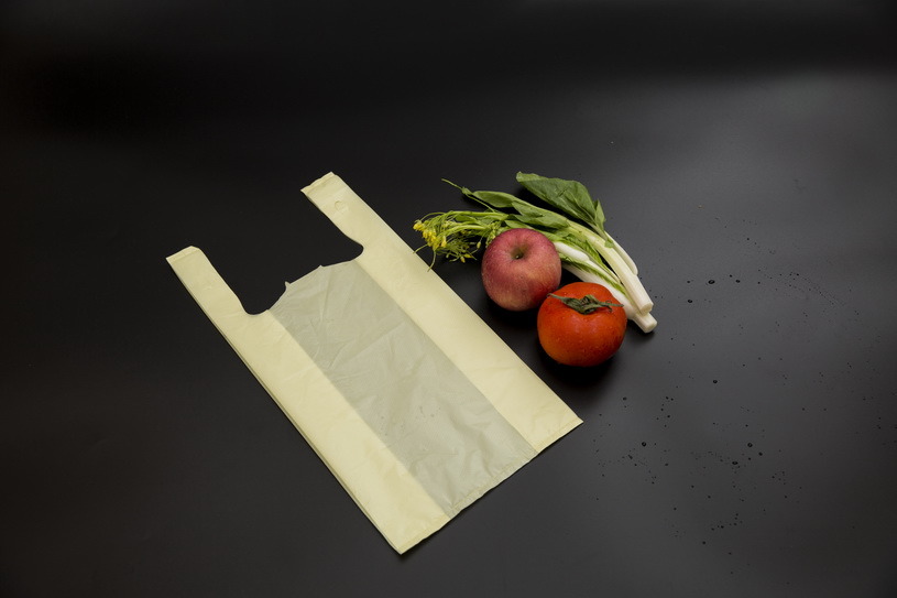 HDPE LDPE Material Flat T Shirt Vest Handle Food Package Bags