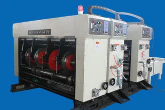 Rotary 11kw Corrugated Carton Box Making Machine With Plated Rollers