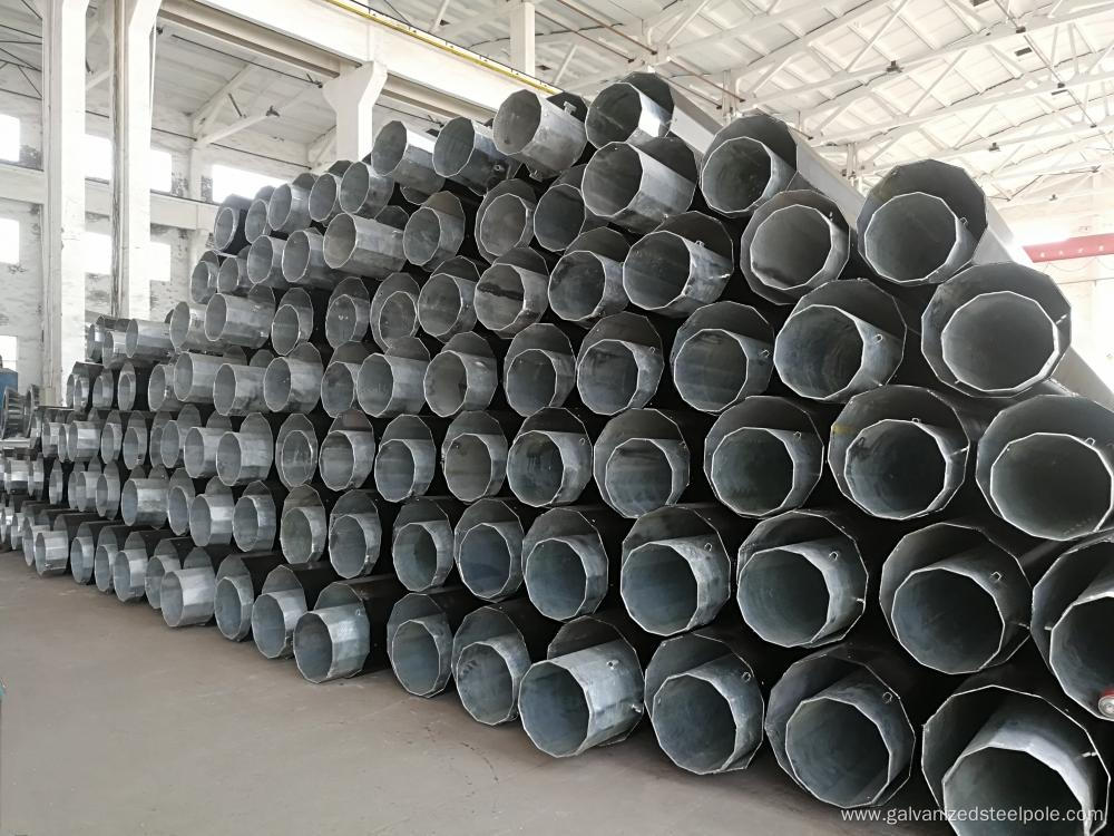 55FT Electric Transmission Galvanized Steel Pole