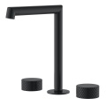 Matt Black Widespread 3 agujero Faucet