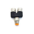 M8 Y-Type Connector 4pin ذكر إلى موصل أنثى