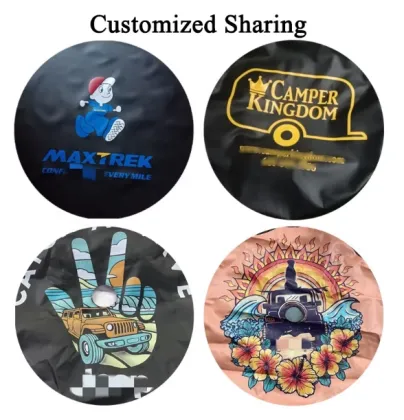 Customized Tire Covers with Logo - Durable 14-17 Inch Spare Wheel Tyre Covers