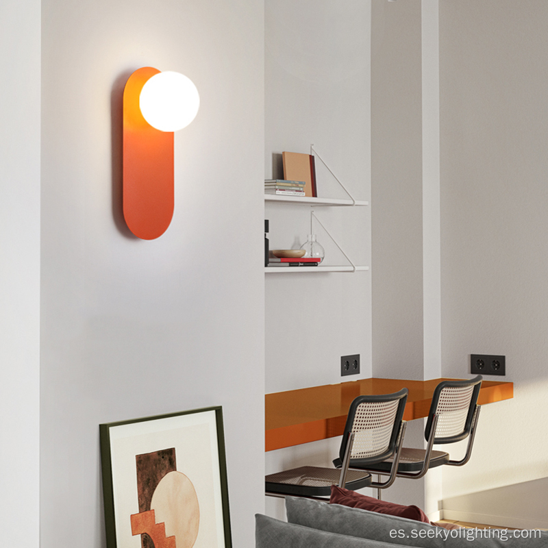 Llamativa luz de pared minimalista de naranja G9 G9