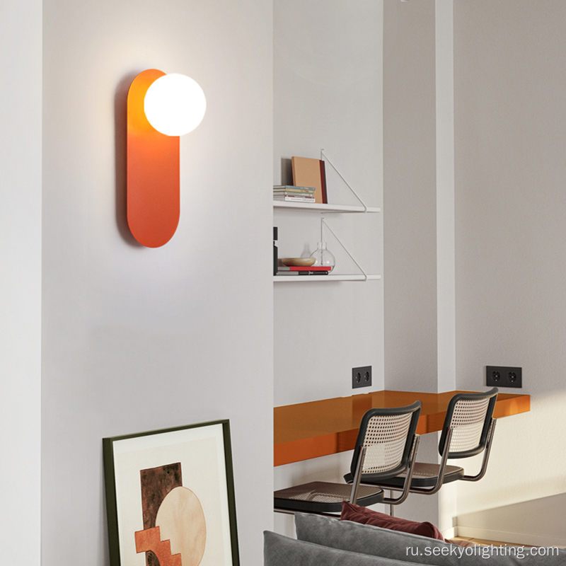 Поразительный апельсиновый минималистский стен