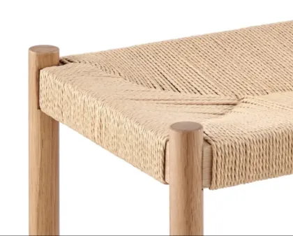 Solid Wood Nordic Rope Seated Bench