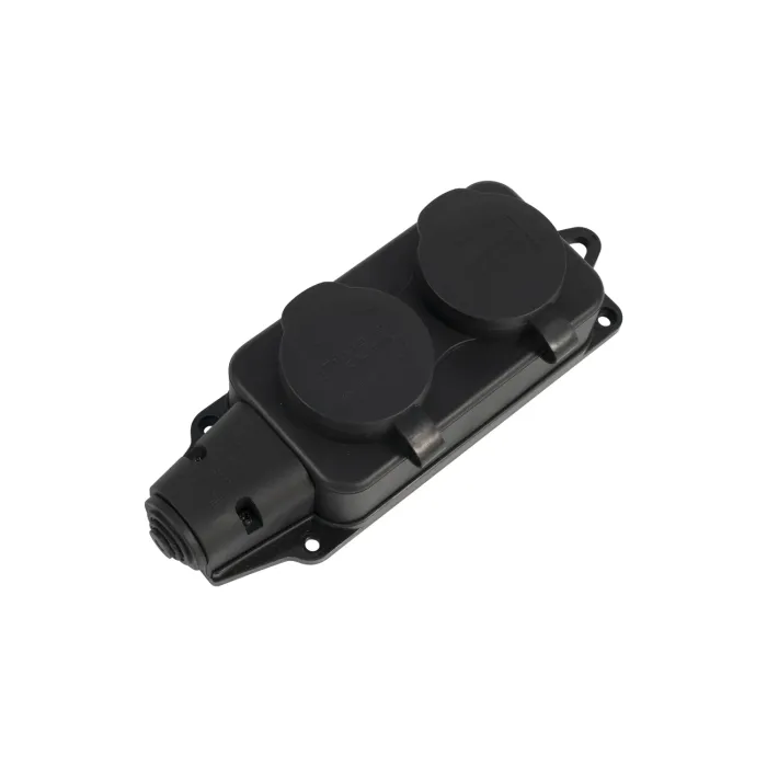 Soket Seri P6000 Ganda Hitam