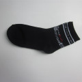 Men Black Jacquard Acrylic Short Socks