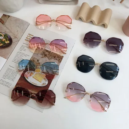 2024 Newest Women's UV400 Rimless Gradient Sunglasses by Designer Brands