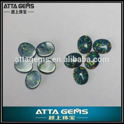 oval opal cabochon cut -similar natural created opal