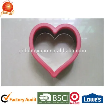 dessert tools heart shape silicone baking cake mould cookies mould Hongxuan HX-HCM13