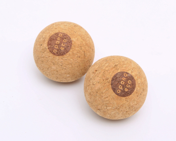 Natural cork roller yoga massage ball High Density