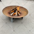 Corten steel metal fire bowl modern