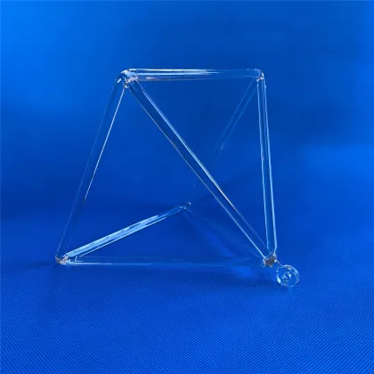 Transparent Clear Quartz Crystal Singing Pyramids for Meditation