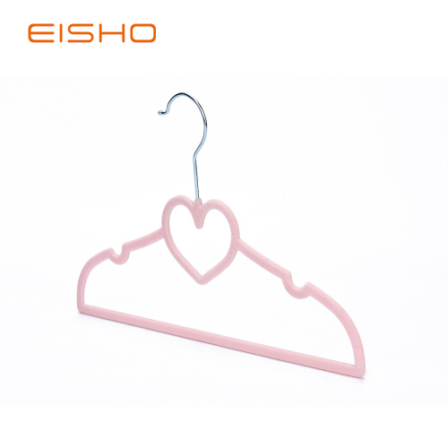 EISHO Kids Heart Velvet Flocked Hanger