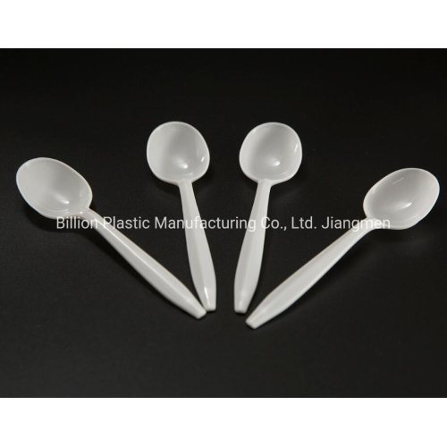 Disposable PP Cutlery Airline Spoon in Flight Catering Plastic Spoon in White