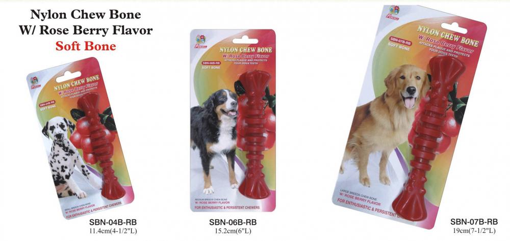 Parfum pour chien, nylon, 4,5 po, spirale, os de framboise