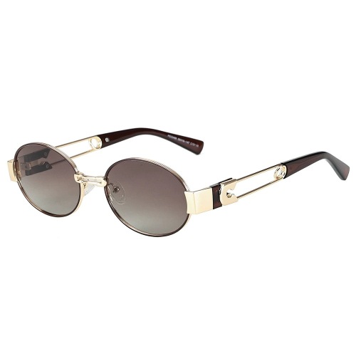 Oval Metal Safety Pin Temple TAC Polarized Sunglasses