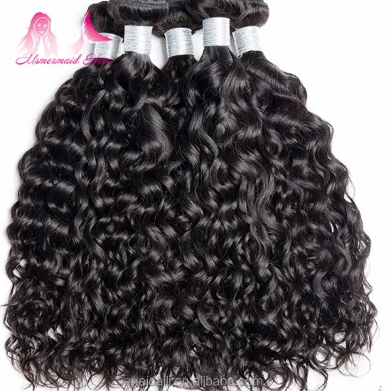 natural color raw unprocessed virgin peruvian hair weave big curly water wave human hair extension in dubai
