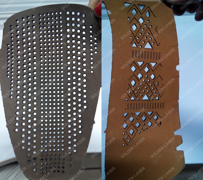 laser cutting engraving leather shoe