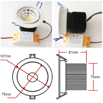 12W COB LED Ceiling Light (PR-DLCOB12W-CW)