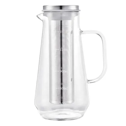Cold Brew Coffee and Iced Tea Maker: Glass Container for Cold Brew Coffee and Tea