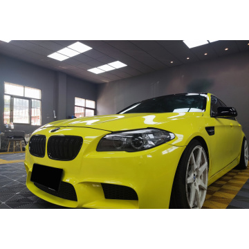 Carro amarelo de limão brilhante embrulhando1.52*18m