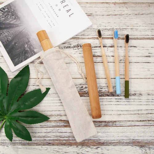 Wholesale bamboo natural portable toothbrush wooden