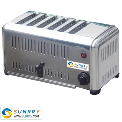Hot sale commercial electric stainless steel 6 slice eupa toaster bag oven with hot plate