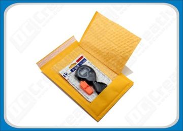 Yellow / Golden Kraft Bubble Envelopes , 4 × 8 Bubble Mailers For Book , Catalogue