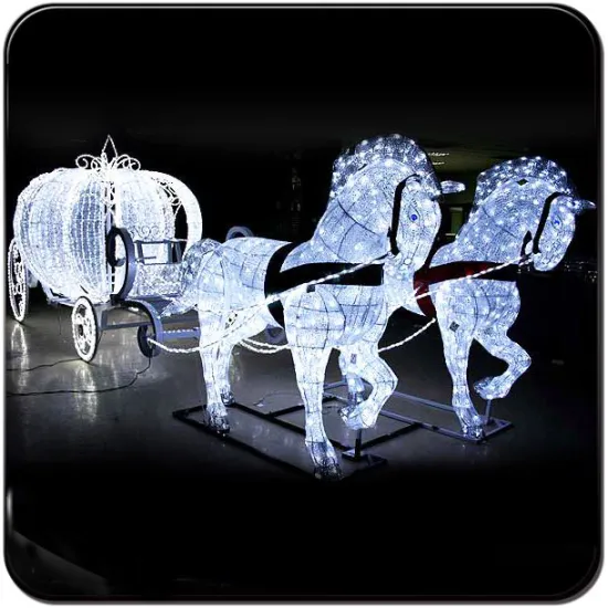 Commercial indoor horse drawn carriage