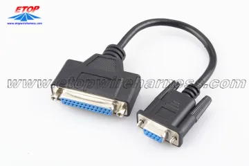 DB25 male to DB9 male cable