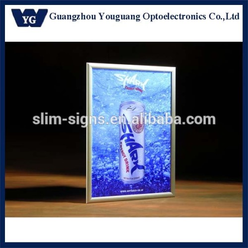 Aluminum profile snap open poster frame