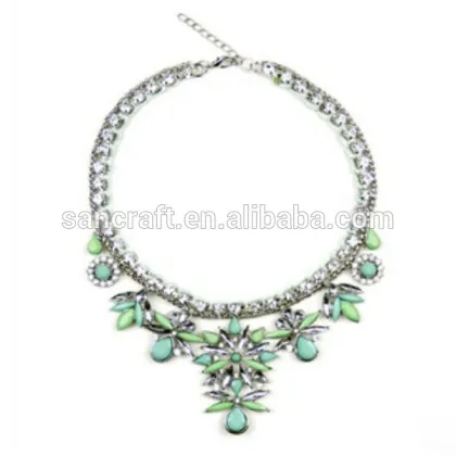 2015 Newest Fashion Women Acrylic Shourouk Necklace, Beautiful Chain Necklace Xuping Jewelry