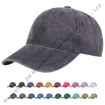 Custom Logo Distressed Baseball Caps - Wholesale Adjustable Cotton Vintage Washed Dad Hats for Men Women