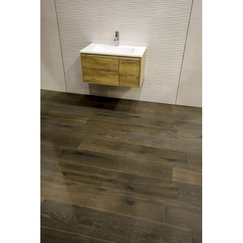 Mobile bagno in MDF con lavabo in ceramica bianca